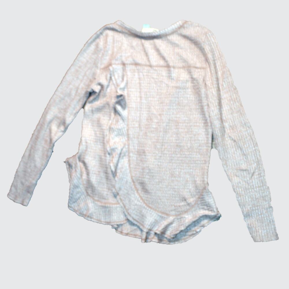 Anthropologie Women's XS waffle knit top Saturday Sunday cross ruffle back - Picture 6 of 6